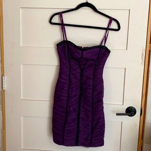 BCBG Max Adria purple strapless dress size 0